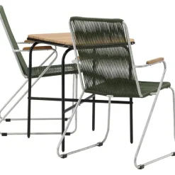 Parvekeryhmä Venture Home, 88x70cm Holmbeck-pöytä + 2 Bois-tuolia