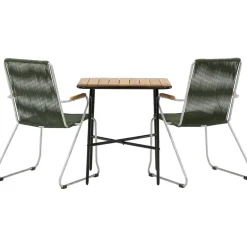 Parvekeryhmä Venture Home, 88x70cm Holmbeck-pöytä + 2 Bois-tuolia