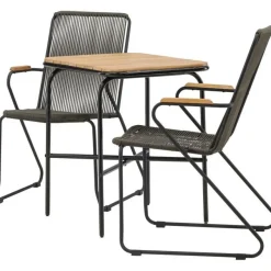 Parvekeryhmä Venture Home, 88x70cm Holmbeck-pöytä + 2 Bois-tuolia