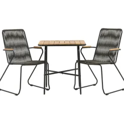 Parvekeryhmä Venture Home, 88x70cm Holmbeck-pöytä + 2 Bois-tuolia