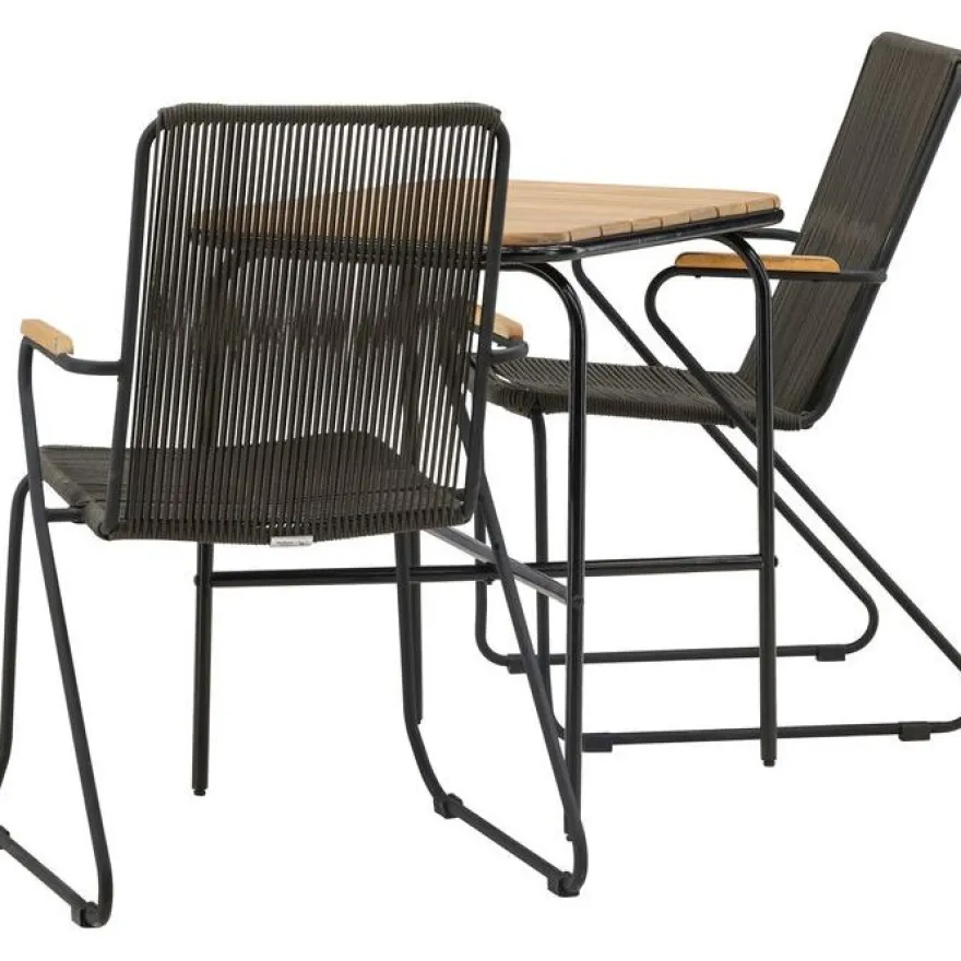 Parvekeryhmä Venture Home, 88x70cm Holmbeck-pöytä + 2 Bois-tuolia