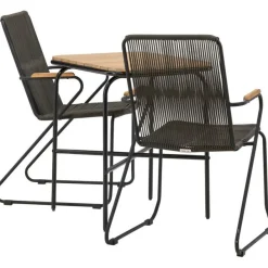 Parvekeryhmä Venture Home, 88x70cm Holmbeck-pöytä + 2 Bois-tuolia