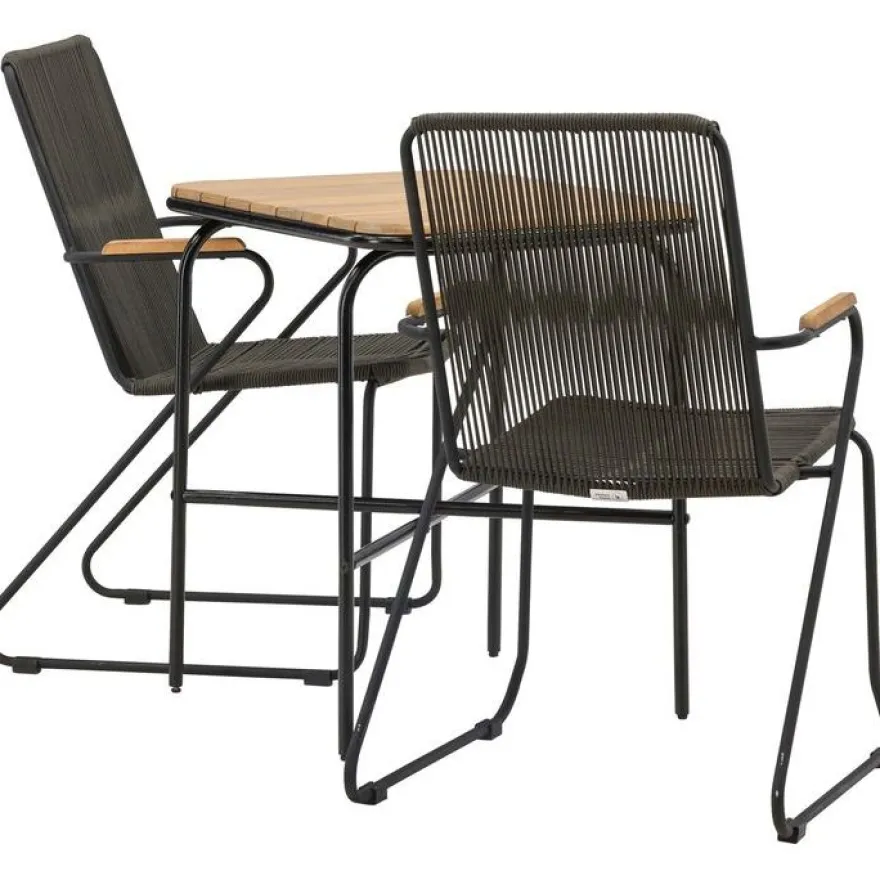 Parvekeryhmä Venture Home, 88x70cm Holmbeck-pöytä + 2 Bois-tuolia