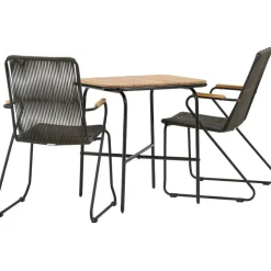 Parvekeryhmä Venture Home, 88x70cm Holmbeck-pöytä + 2 Bois-tuolia
