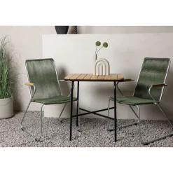 Parvekeryhmä Venture Home, 88x70cm Holmbeck-pöytä + 2 Bois-tuolia