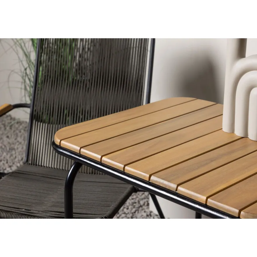 Parvekeryhmä Venture Home, 88x70cm Holmbeck-pöytä + 2 Bois-tuolia