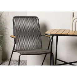 Parvekeryhmä Venture Home, 88x70cm Holmbeck-pöytä + 2 Bois-tuolia