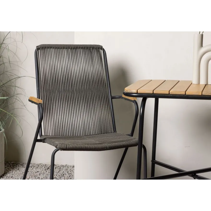 Parvekeryhmä Venture Home, 88x70cm Holmbeck-pöytä + 2 Bois-tuolia
