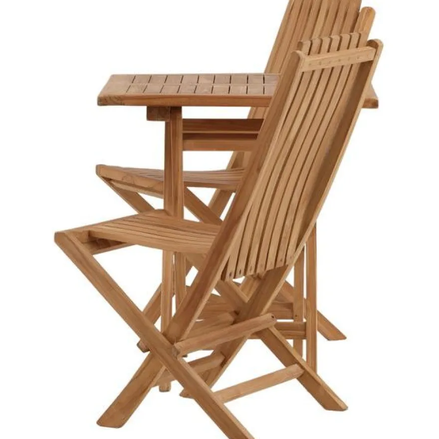 Parvekeryhmä Venture Home, 70x70cm Kenya-pöytä + 2 Ghana-taittotuolia