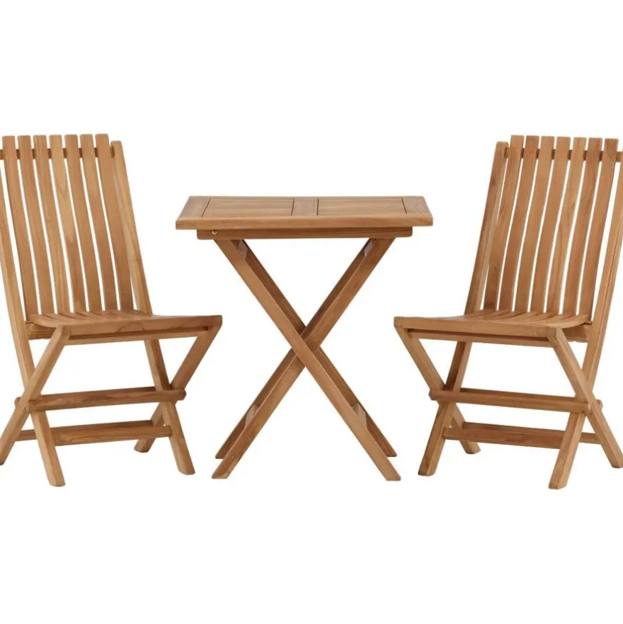 Parvekeryhmä Venture Home, 70x70cm Kenya-pöytä + 2 Ghana-taittotuolia