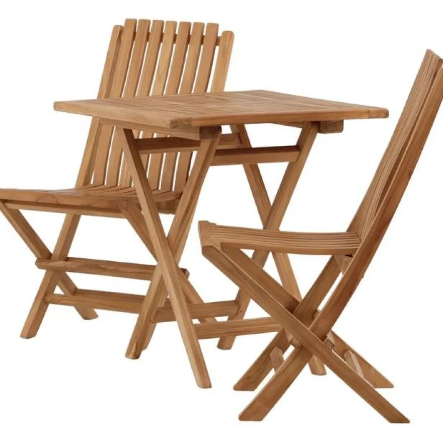 Parvekeryhmä Venture Home, 70x70cm Kenya-pöytä + 2 Ghana-taittotuolia