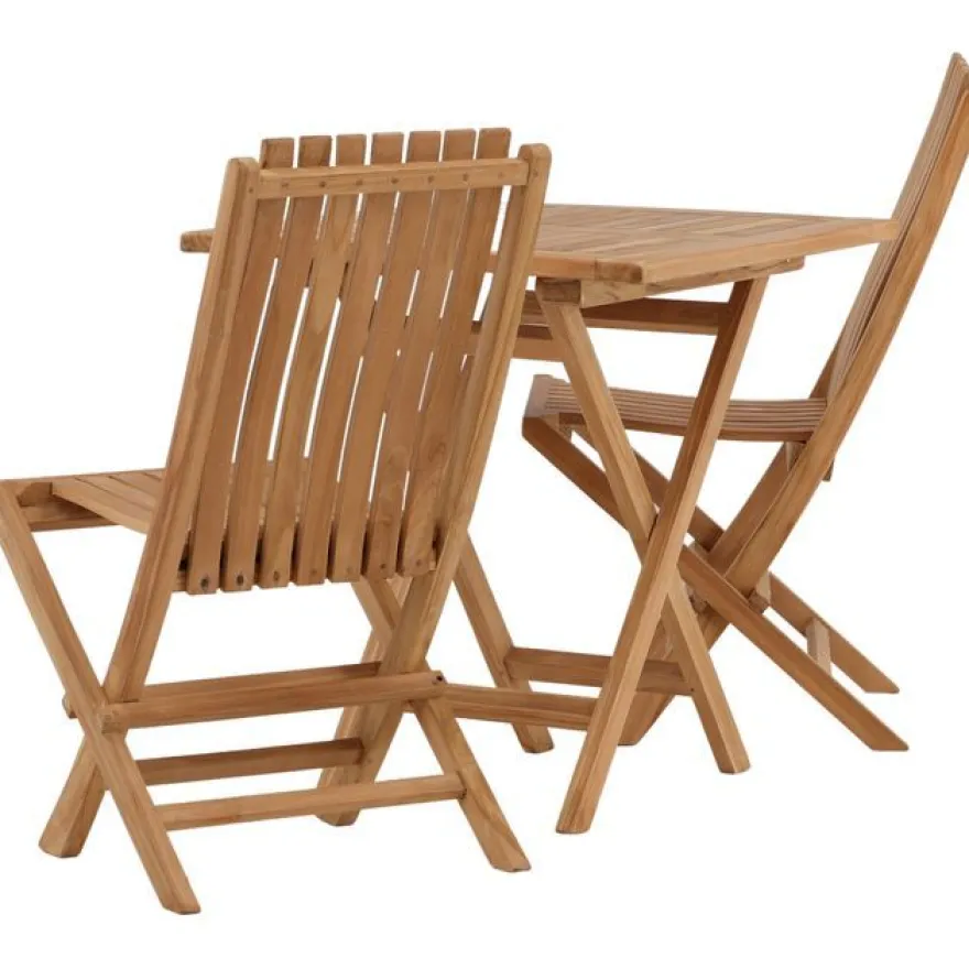 Parvekeryhmä Venture Home, 70x70cm Kenya-pöytä + 2 Ghana-taittotuolia