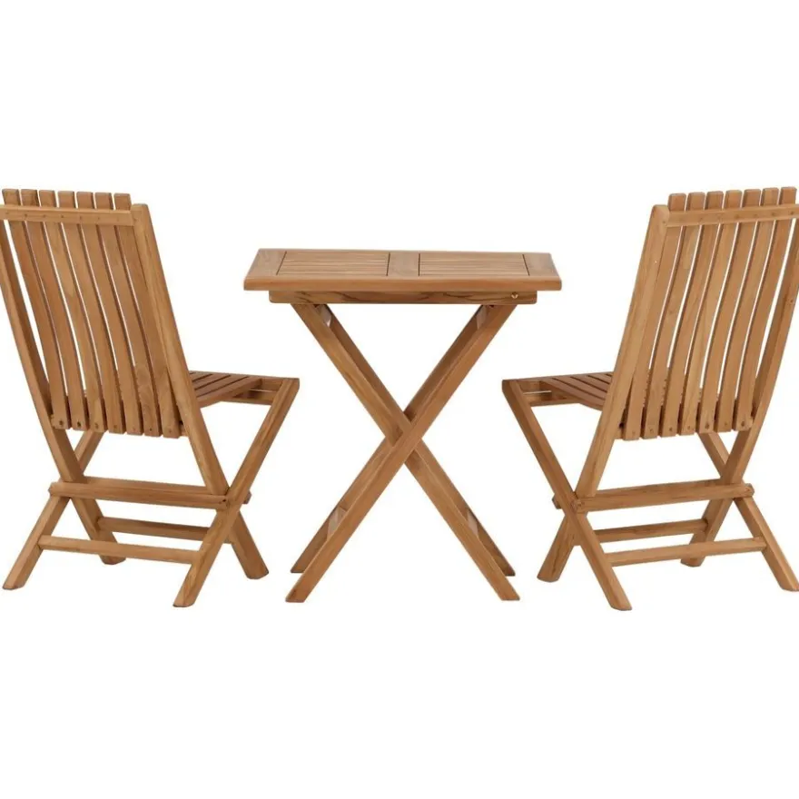 Parvekeryhmä Venture Home, 70x70cm Kenya-pöytä + 2 Ghana-taittotuolia