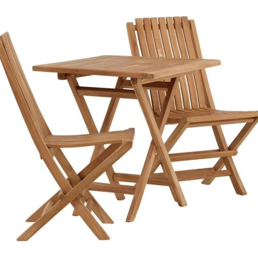 Parvekeryhmä Venture Home, 70x70cm Kenya-pöytä + 2 Ghana-taittotuolia
