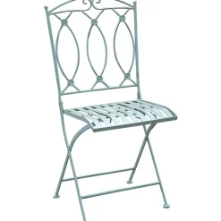 Parvekesetti Home4you Mint, pöytä + 2 tuolia, takorauta, antiikkivihreä