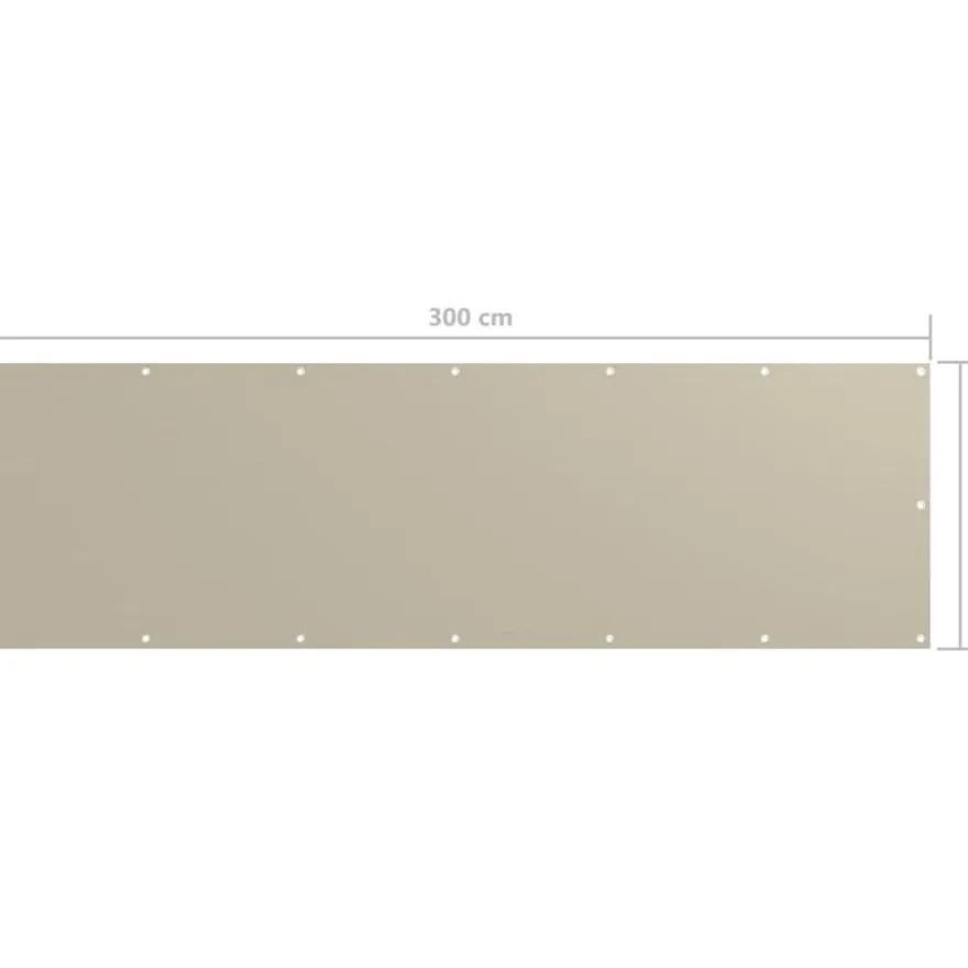 Parvekkeen suoja beige 90x300 cm oxford kangas