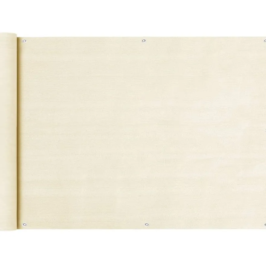Parvekkeen suoja kerma 75x500 cm hdpe