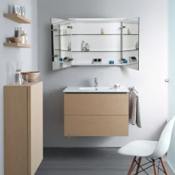 Peilikaappi LED-valaisimella Bathlife Glänsa, valkoinen, eri kokoja