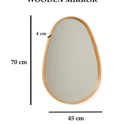 Peili Linento Furniture Pear, 45x70cm, tammi
