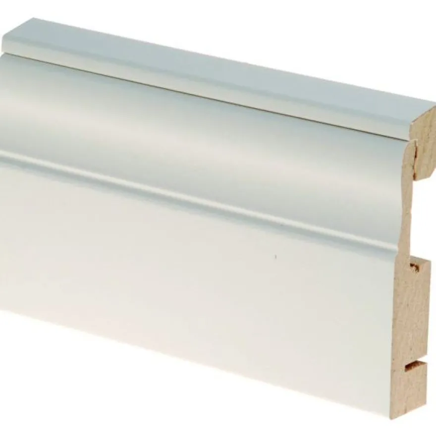 Peitelista johtokotelolla Maler, 19x90x2440mm, MDF, valkoinen