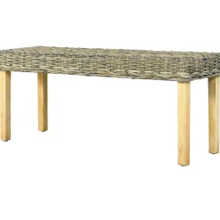 Penkki 110 cm luonnollinen kubu-rottinki ja täysi mangopuu