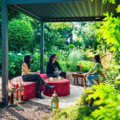 Pergola Home4you Mirador-111, 300x400cm, tummanharmaa
