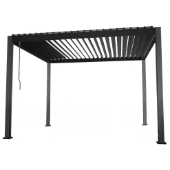 Pergola Home4you Mirador-111, 300x400cm, tummanharmaa