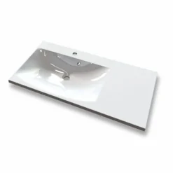 Pesuallas Grip Jojo 90, 900x505mm, valumarmori, vasen, valkoinen