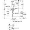 Pesuallashana korkea Grohe Eurocube 2313500E, kromi