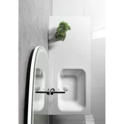 Pesuallas Interia Areca, 141x51,5 cm, vasen, valkoinen