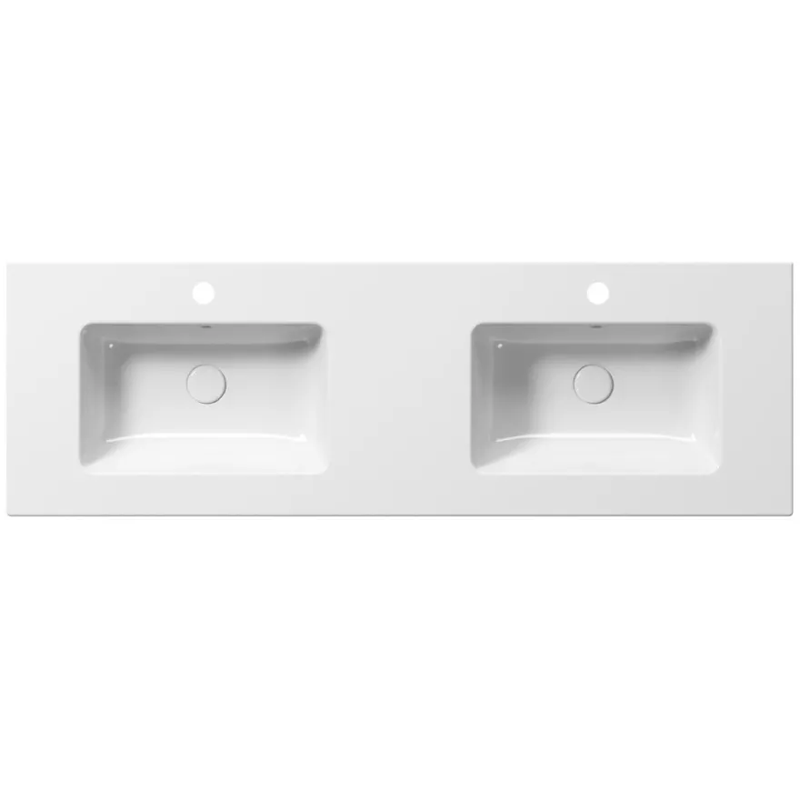 Pesuallas Interia Pura Slim 142x46cm, ExtraGlaze-pinnoite, valkoinen