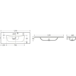Pesuallas Interia Waves, 120x46 cm, mattamusta