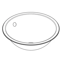 Pesuallas KWC Kiuta, Ø380mm, rst, korkeakiiltoinen