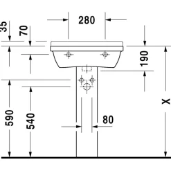 Pesuallas Starck, 550x420mm