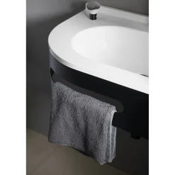 Pesualtaan seinäteline Interia, oikea, mattamusta
