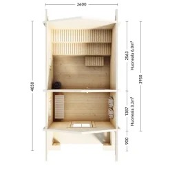 Pihasauna Luoman Lillevilla 7-5 Tiira, 10.3 + 2.3m²