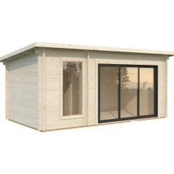 Pihasauna Palmako Sanna, sis. tuplalasilla liukuovet 12,8 m²