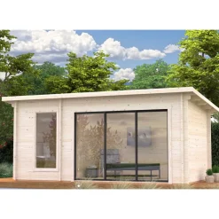 Pihasauna Palmako Sanna, sis. tuplalasilla liukuovet 12,8 m²