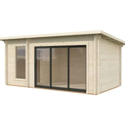 Pihasauna Palmako Sanna, sis. tuplalasilla liukuovet 12,8 m²