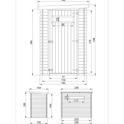 Pihavaja Timbela M306A, 2.63m², eri vaihtoehtoja