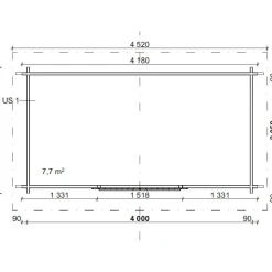 Pihavarasto/lato LP Garden P8, 8m², pulpettikatto