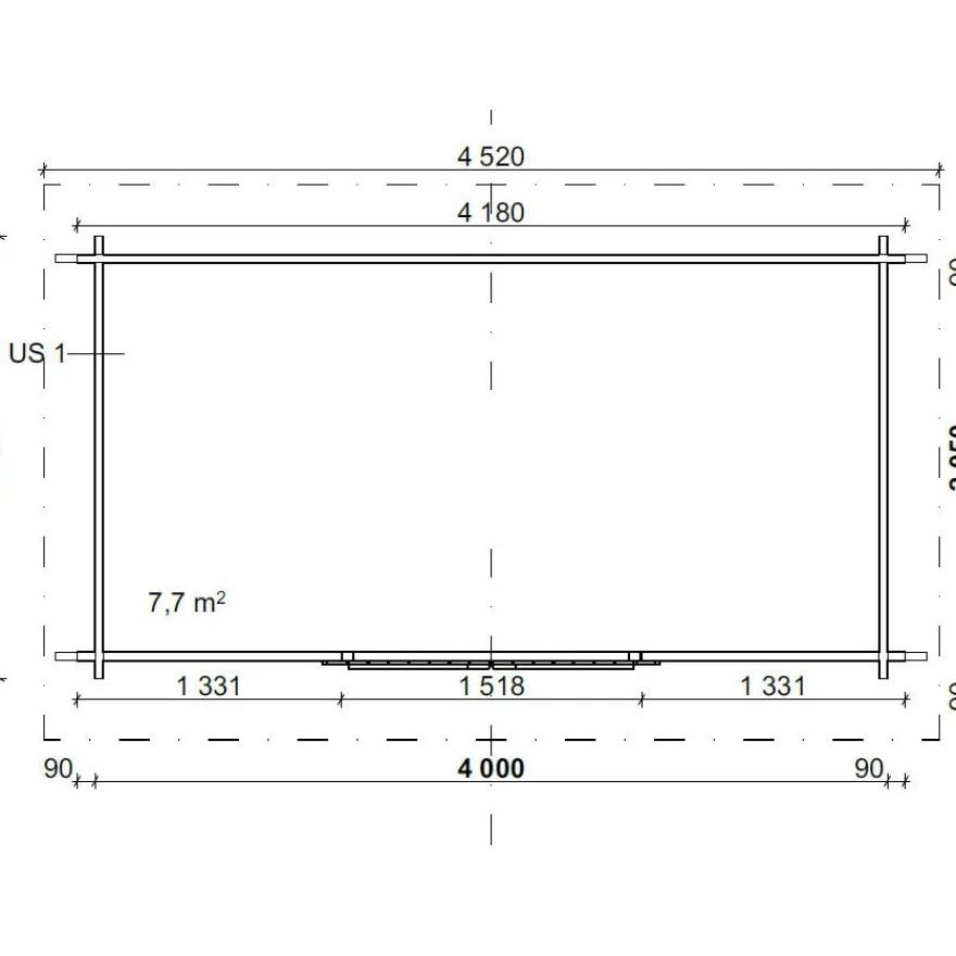 Pihavarasto/lato LP Garden P8, 8m², pulpettikatto