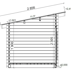 Pihavarasto/lato LP Garden P8, 8m², pulpettikatto