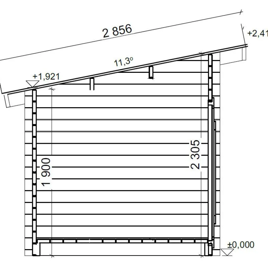 Pihavarasto/lato LP Garden P8, 8m², pulpettikatto