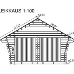 Pihavarasto/lato LP Garden R-L, 16m², rakomallinen