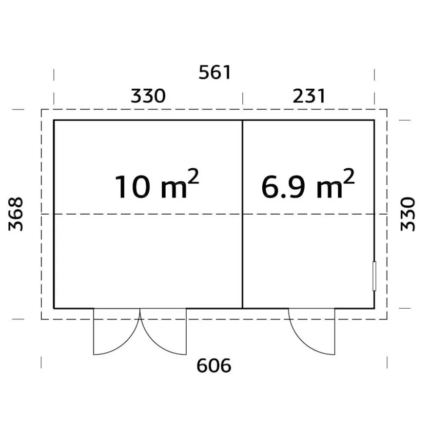 Pihavarasto Palmako Olaf, 16,9m²