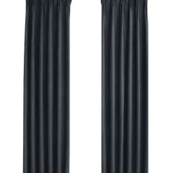 Pimennysverhot koukuilla 2 kpl antrasiitti 140x225 cm