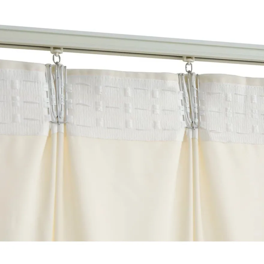 Pimennysverhot koukuilla 2 kpl sametti kerma 140x225 cm