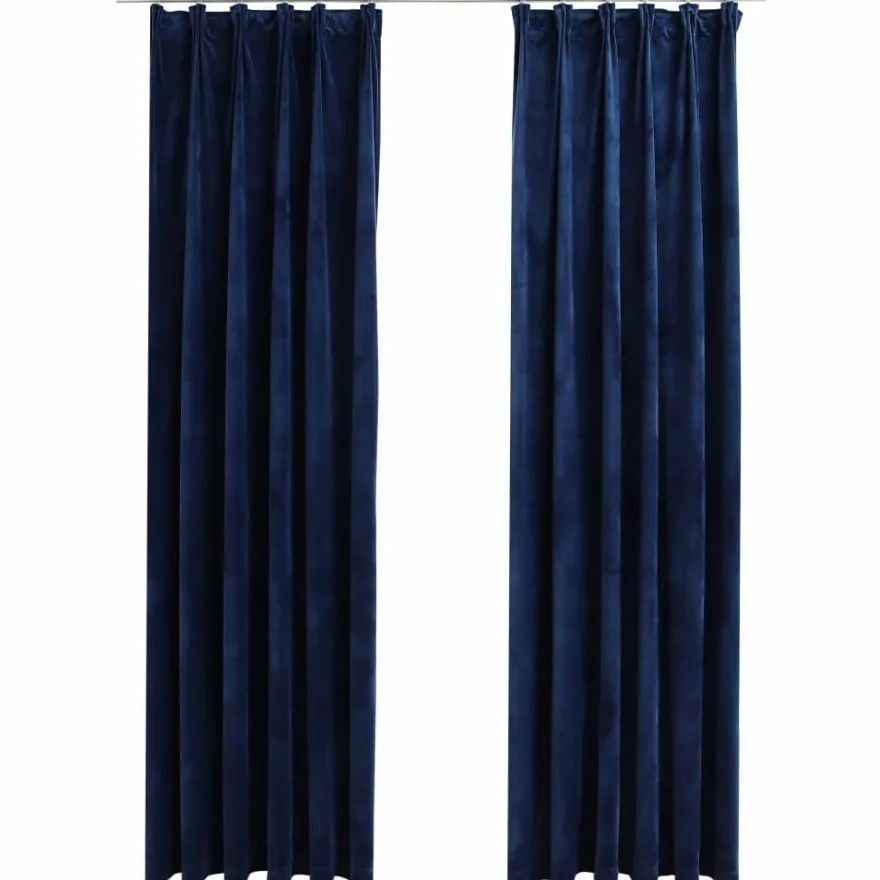 Pimennysverhot koukuilla 2kpl sametti 140x175cm