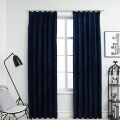 Pimennysverhot koukuilla 2kpl sametti 140x225cm